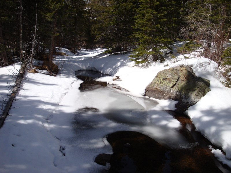 Water Flowing on Glacier Creek