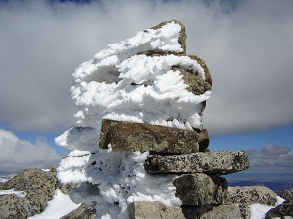 Mt. Yale Hike 10-10 - 15 Blown Snow Formations