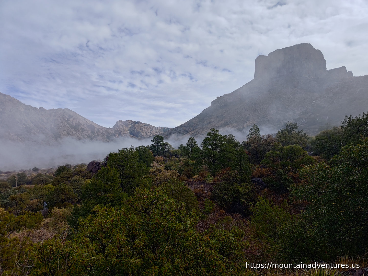 Low Clouds in the Chisos Mountains