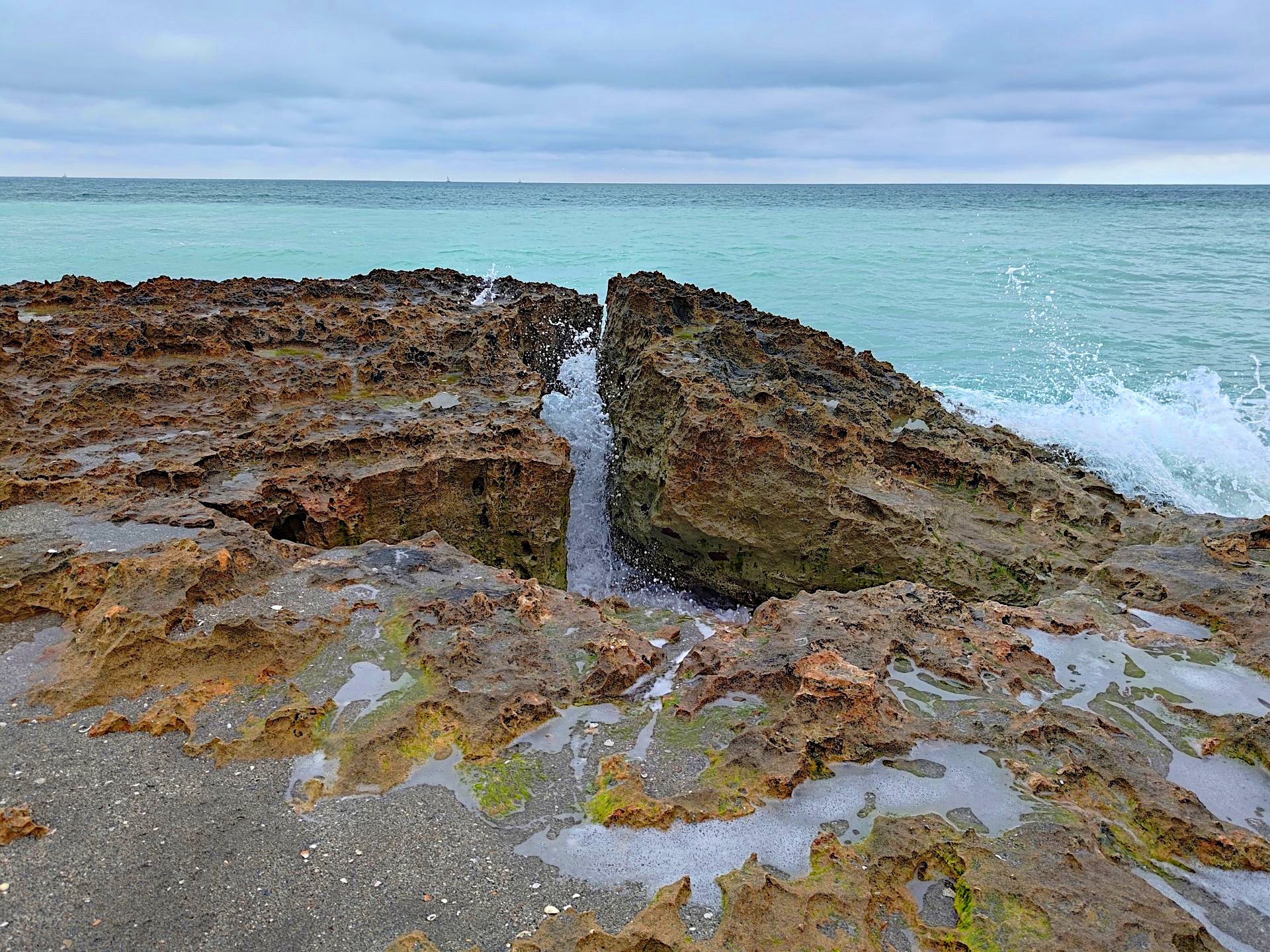 Water Coming Up Through Crack
