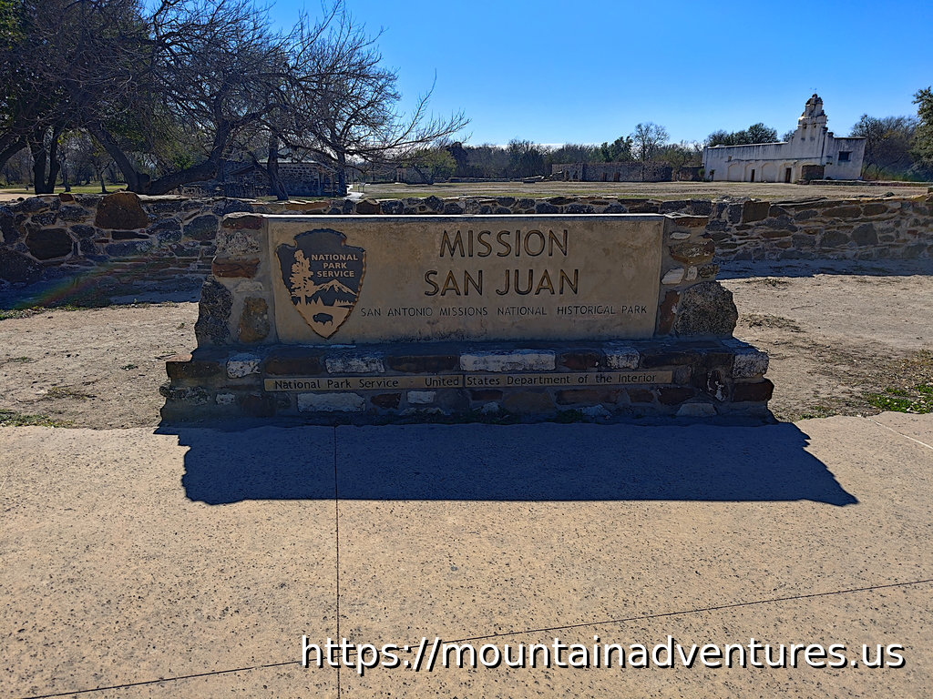 San Antonio Missions NHP, Mission San Juan, Entrance Sign