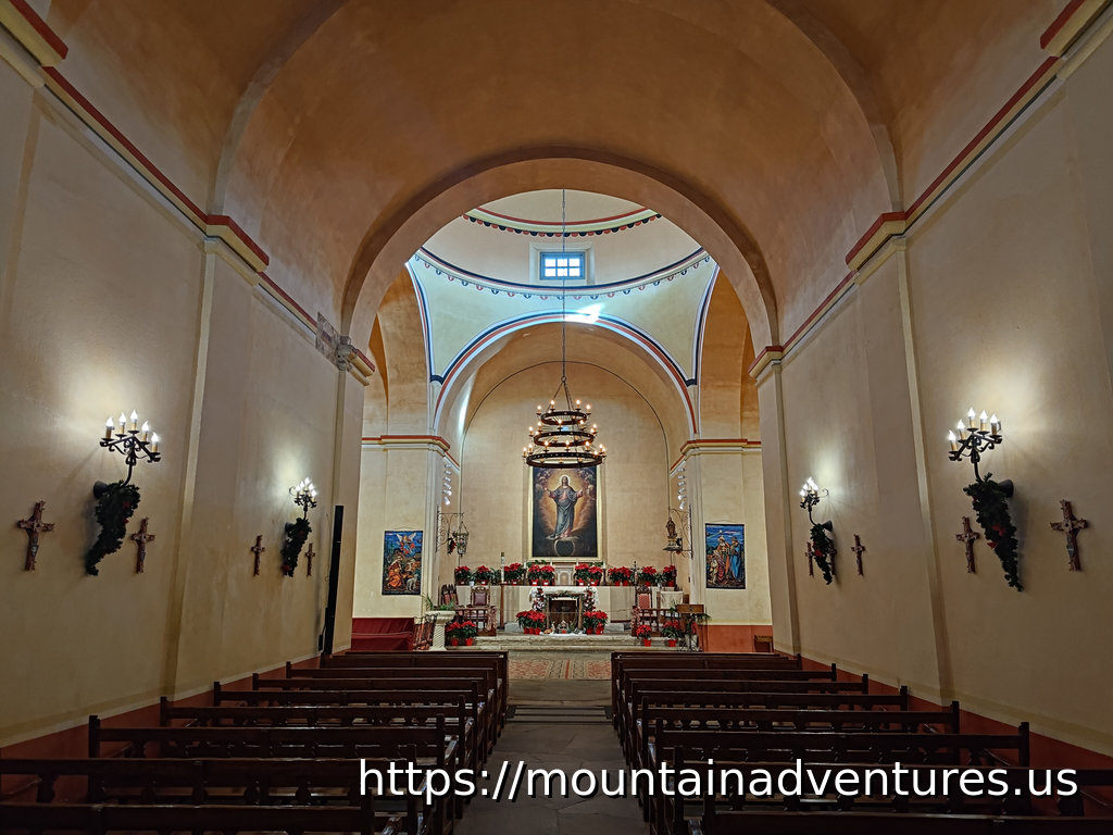 View of the Inside of the Mission Concepcion Church, Look towards the altar.